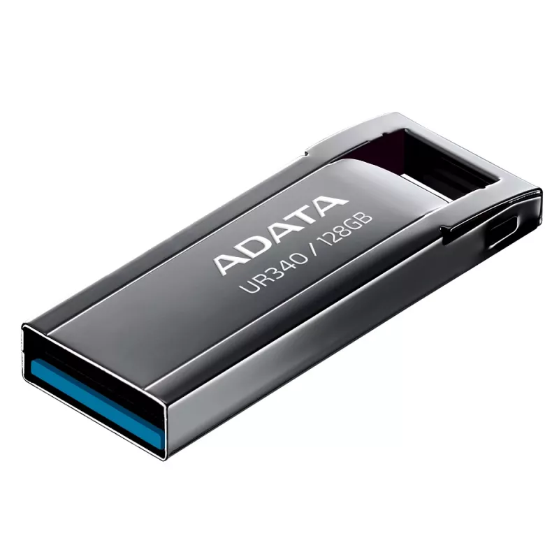 Pamięć USB ADATA UR340 128 GB USB Typ-A 3.2 Gen 2, obudowa metalowa, czarna