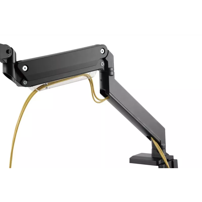 Uchwyt biurkowy DIGITUS Single Gas Spring do monitora 35 cali, maks. 15 kg, czarny