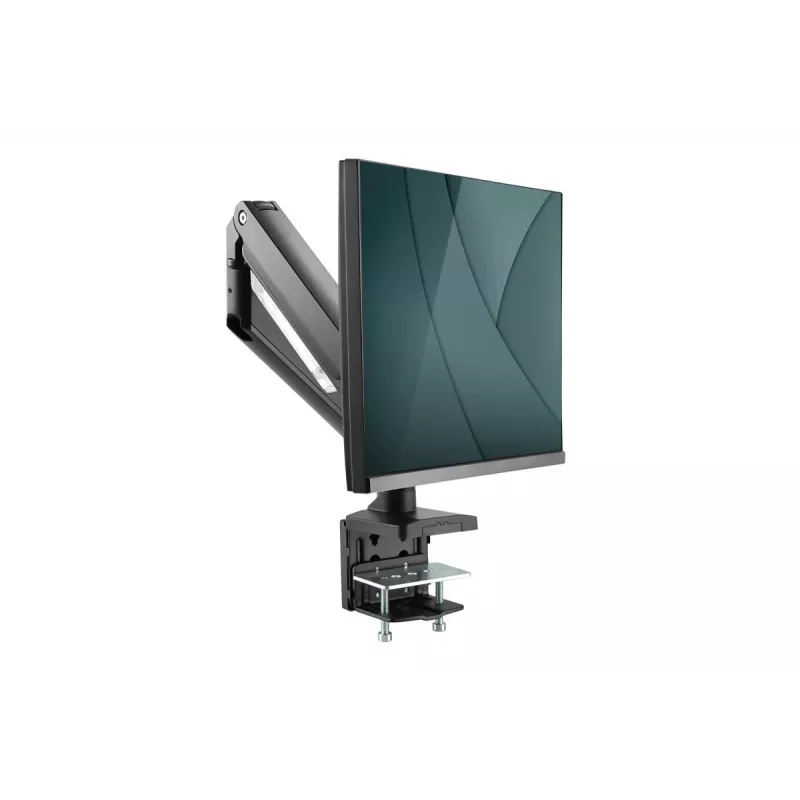 Uchwyt biurkowy DIGITUS Single Gas Spring do monitora 35 cali, maks. 15 kg, czarny