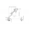 Uchwyt biurkowy DIGITUS Single Gas Spring do monitora 35 cali, maks. 15 kg, czarny