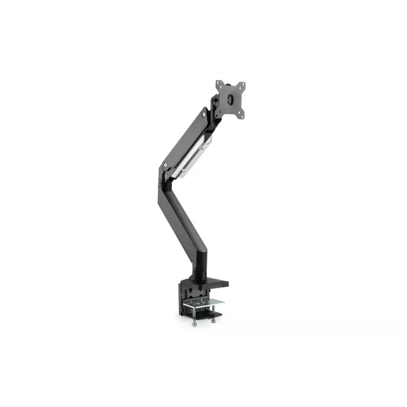 Uchwyt biurkowy DIGITUS Single Gas Spring do monitora 35 cali, maks. 15 kg, czarny