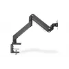 Uchwyt biurkowy DIGITUS Single Gas Spring do monitora 35 cali, maks. 15 kg, czarny