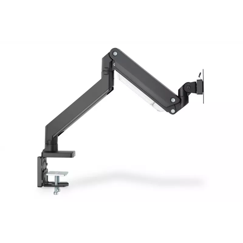 Uchwyt biurkowy DIGITUS Single Gas Spring do monitora 35 cali, maks. 15 kg, czarny