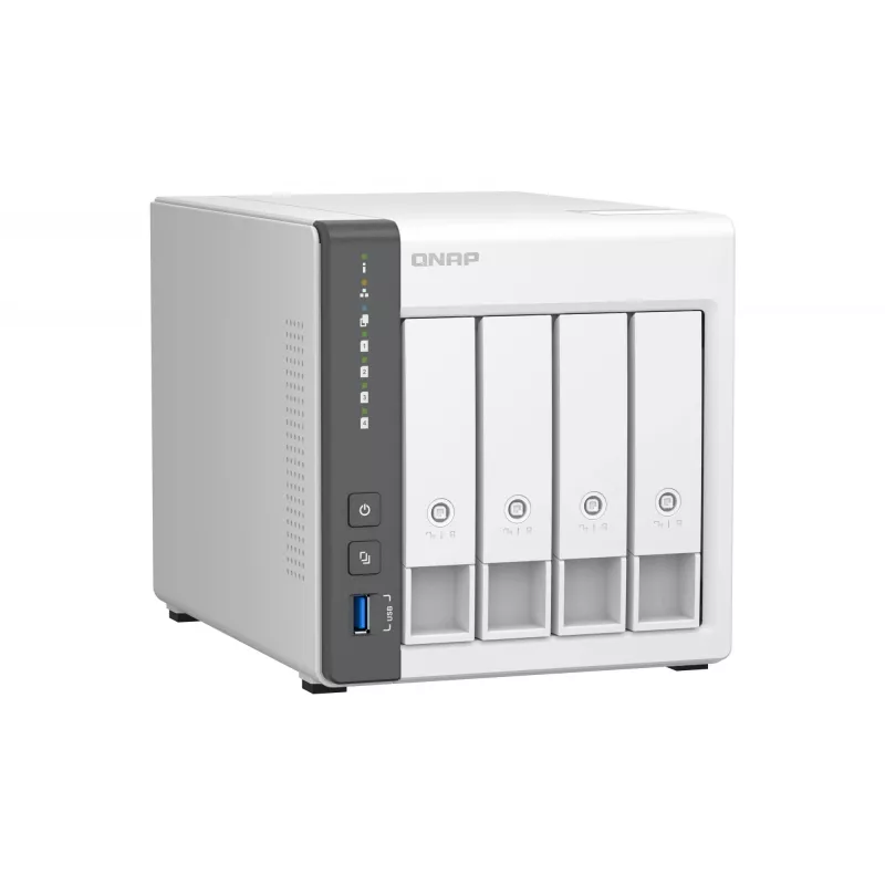 QNAP TS-433 NAS Tower ARM Cortex-A55 4 GB 0 TB QNAP QTS Biały