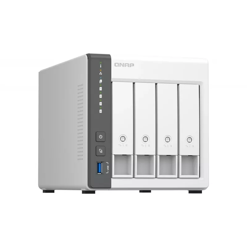 QNAP TS-433 NAS Tower ARM Cortex-A55 4 GB 0 TB QNAP QTS Biały