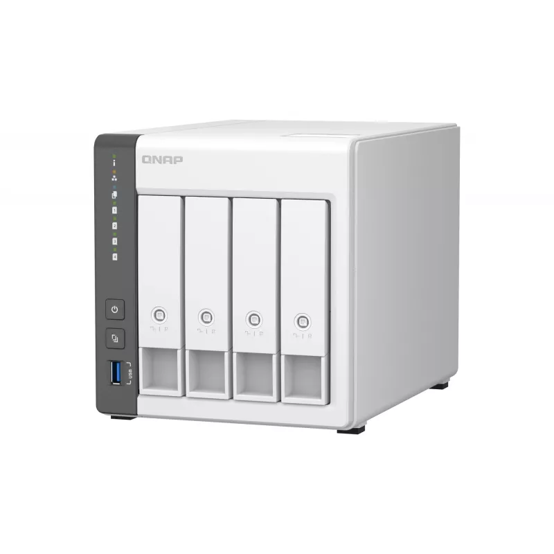 QNAP TS-433 NAS Tower ARM Cortex-A55 4 GB 0 TB QNAP QTS Biały