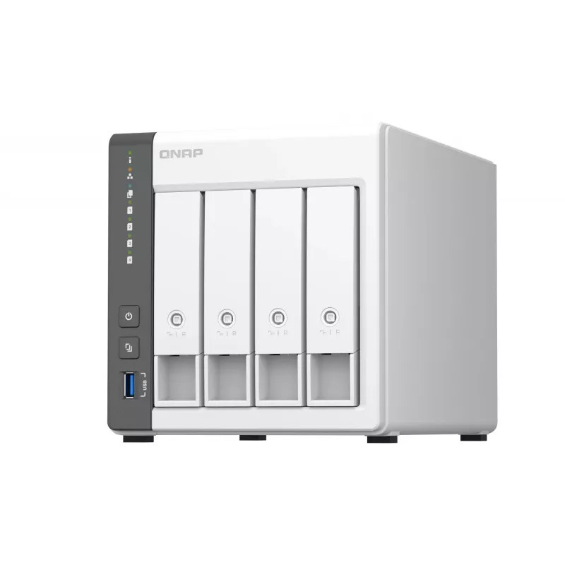 QNAP TS-433 NAS Tower ARM Cortex-A55 4 GB 0 TB QNAP QTS Biały