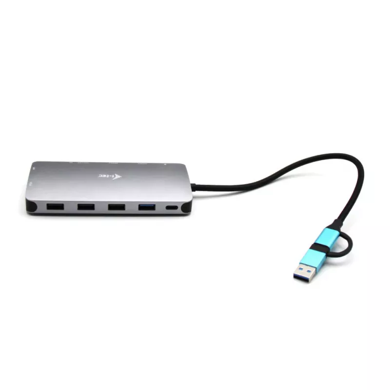 i-tec USB 3.0 USB-C/Thunderbolt 3x Display Metal Nano Dock z LAN + Power Delivery 100 W