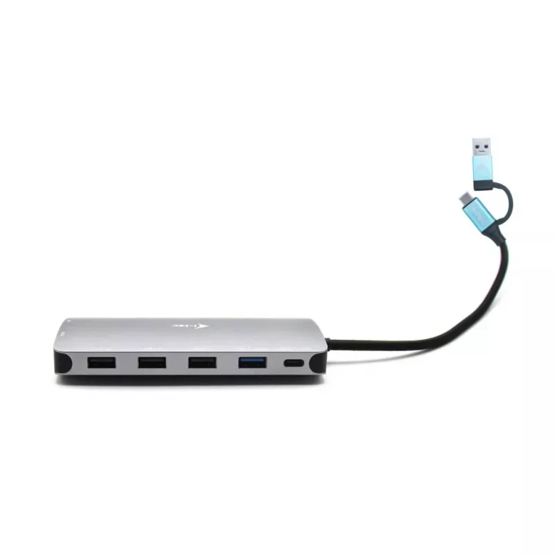 i-tec USB 3.0 USB-C/Thunderbolt 3x Display Metal Nano Dock z LAN + Power Delivery 100 W