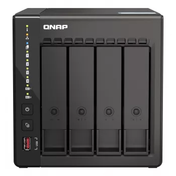 QNAP TS-453E NAS Tower Intel® Celeron® J6412 8 GB 0 TB QNAP QTS Czarny
