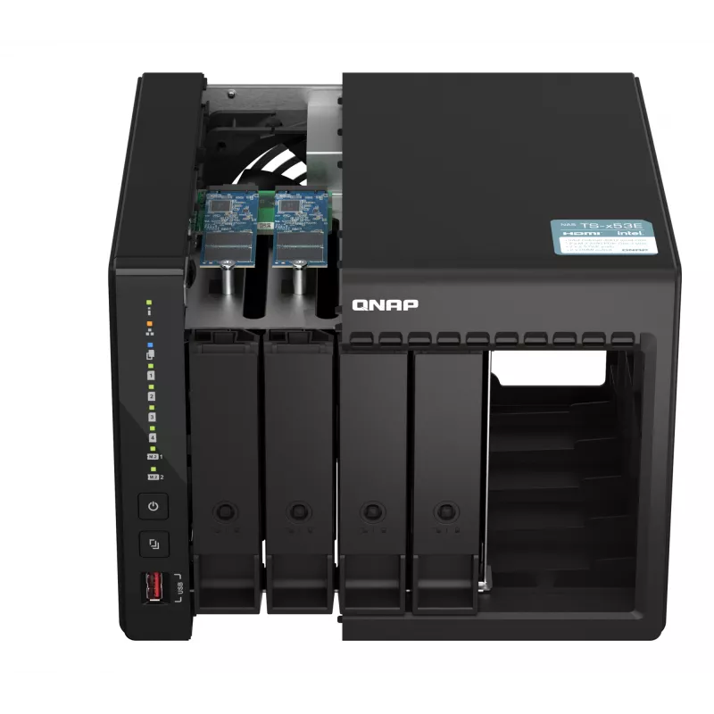 QNAP TS-453E NAS Tower Intel® Celeron® J6412 8 GB 0 TB QNAP QTS Czarny