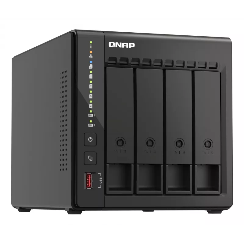 QNAP TS-453E NAS Tower Intel® Celeron® J6412 8 GB 0 TB QNAP QTS Czarny