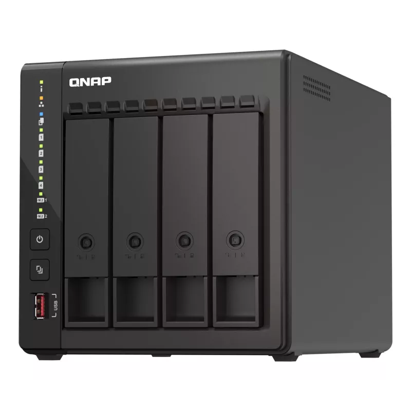 QNAP TS-453E NAS Tower Intel® Celeron® J6412 8 GB 0 TB QNAP QTS Czarny