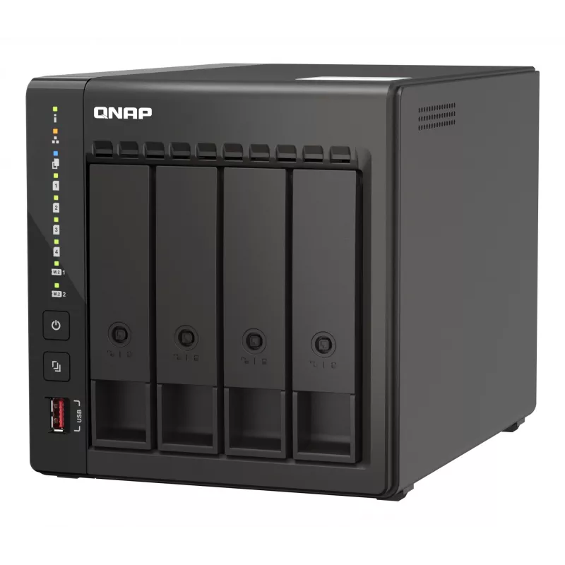 QNAP TS-453E NAS Tower Intel® Celeron® J6412 8 GB 0 TB QNAP QTS Czarny
