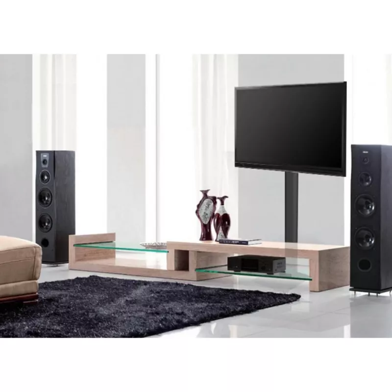 Uchwyt do telewizora wolnostojący TECHLY ICA-TR27 na ekrany 32–55 cali (81,3–139,7 cm), VESA 100x100–600x400, odchylanie -15–0°, maks. obciążenie 40 kg, czarny