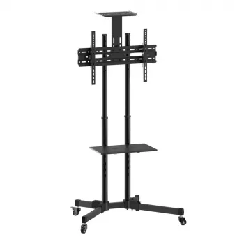 Podstawa podłogowa TECHLY ICA-TR16T do wyświetlaczy 37–70 cali, VESA 200x200–600x400, do 50 kg, regulowana wysokość, kółka, pochylenie ±10° (czarna)
