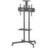 Podstawa podłogowa TECHLY ICA-TR16T do wyświetlaczy 37–70 cali, VESA 200x200–600x400, do 50 kg, regulowana wysokość, kółka, pochylenie ±10° (czarna)