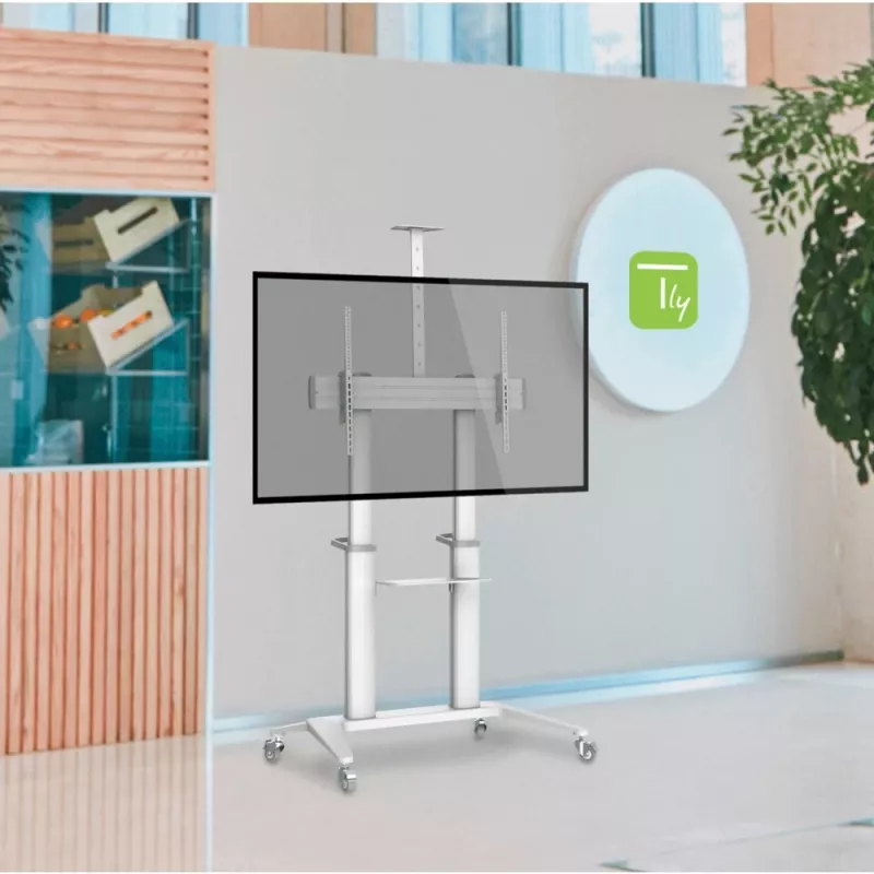 Wózek/stojak multimedialny Techly ICA-TR49W biały do płaskiego panelu