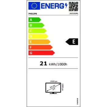 Philips S Line 242S9JML/00 monitor komputerowy 61 cm (24 cale) 1920 x 1080 pikseli Full HD LCD Czarny