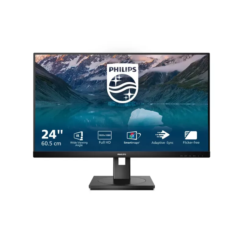 Philips S Line 242S9JML/00 monitor komputerowy 61 cm (24 cale) 1920 x 1080 pikseli Full HD LCD Czarny