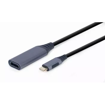 Adapter kabla wideo GEMBIRD USB Type-C na HDMI A-USB3C-HDMI-01, 0,15 m, szary