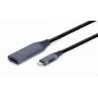 Adapter kabla wideo GEMBIRD USB Type-C na HDMI A-USB3C-HDMI-01, 0,15 m, szary