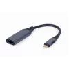 Adapter kabla wideo GEMBIRD USB Type-C na HDMI A-USB3C-HDMI-01, 0,15 m, szary