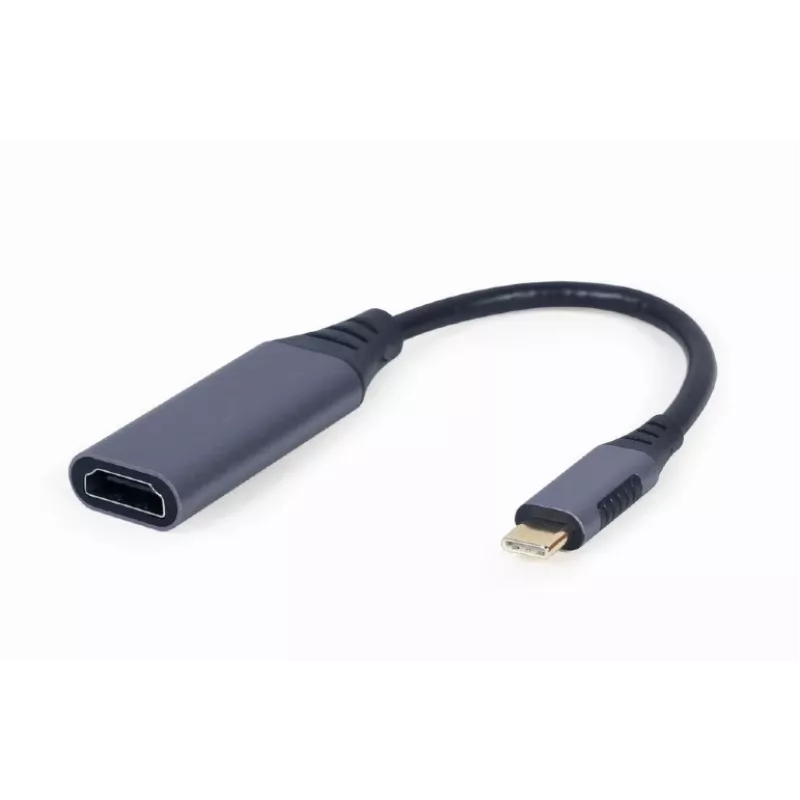 Adapter kabla wideo GEMBIRD USB Type-C na HDMI A-USB3C-HDMI-01, 0,15 m, szary