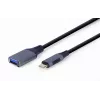 Kabel GEMBIRD USB 3.0 OTG Type-C na USB Type-A (CM/AF), Space szary