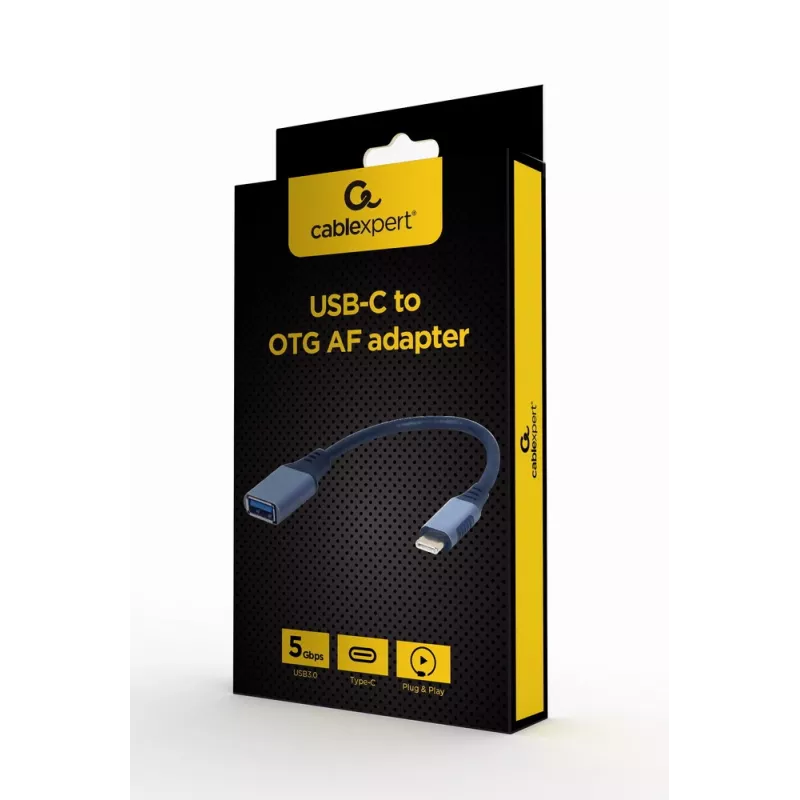 Kabel GEMBIRD USB 3.0 OTG Type-C na USB Type-A (CM/AF), Space szary