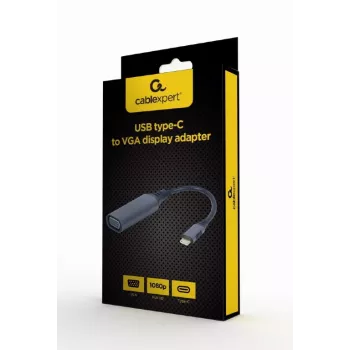 Adapter wyświetlacza GEMBIRD USB Type-C na VGA, 15 cm, gwiezdna szarość