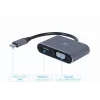 GEMBIRD Alt-DP USB Type-C do HDMI + VGA adapter wyświetlacza - Space szary