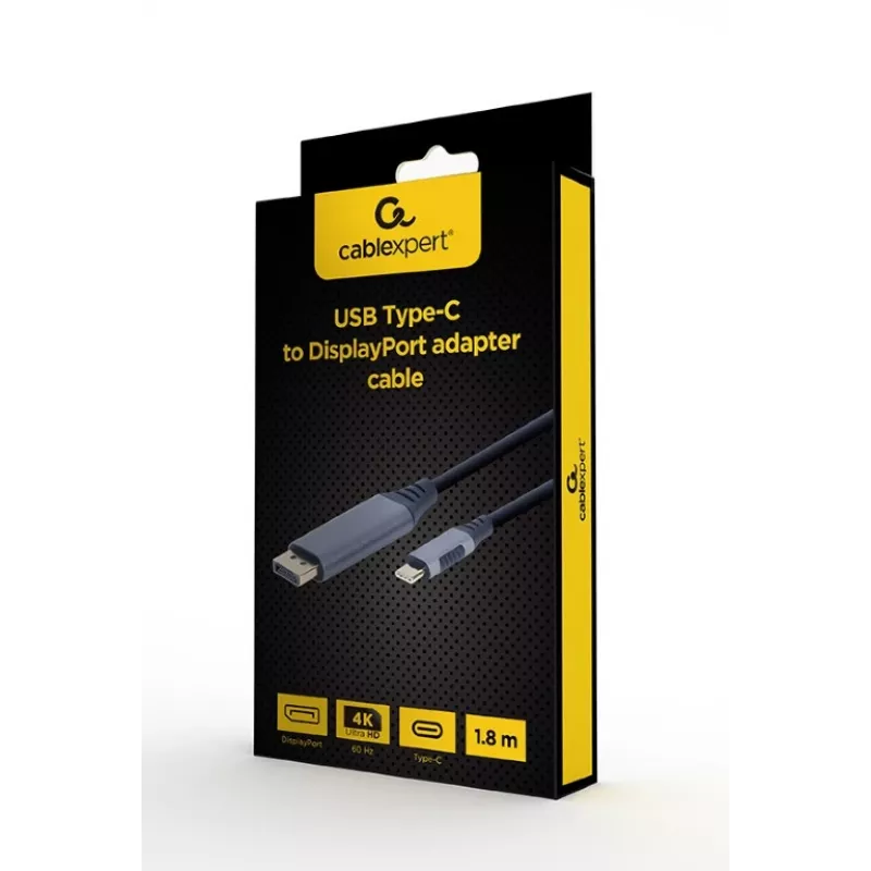 Adapter kabla wideo Gembird CC-USB3C-DPF-01-6 1.8 m USB Type-C DisplayPort