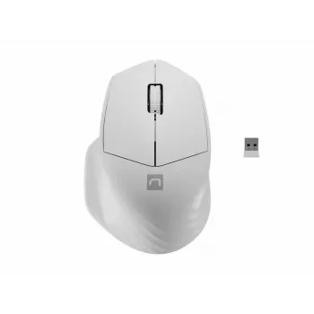 Bezprzewodowa mysz optyczna Bluetooth NATEC Siskin 2 — 1600 DPI, Bluetooth 5.0, praworęczna, biała