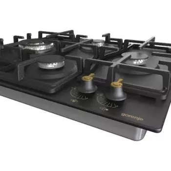 Płyta gazowa Gorenje GW6D42CLB Czarna Do zabudowy 60 cm Gaz 4 strefy