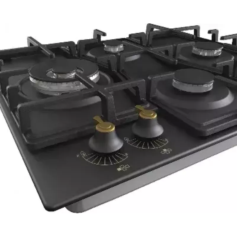 Płyta gazowa Gorenje GW6D42CLB Czarna Do zabudowy 60 cm Gaz 4 strefy