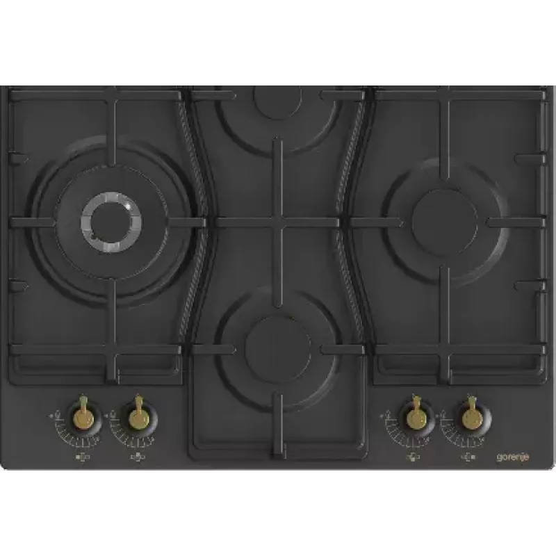 Płyta gazowa Gorenje GW6D42CLB Czarna Do zabudowy 60 cm Gaz 4 strefy