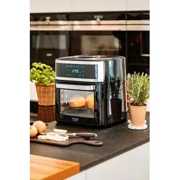 Adler AD 6309 piekarnik beztłuszczowy (airfryer), 13 l, 1700 W, stal nierdzewna / czarny