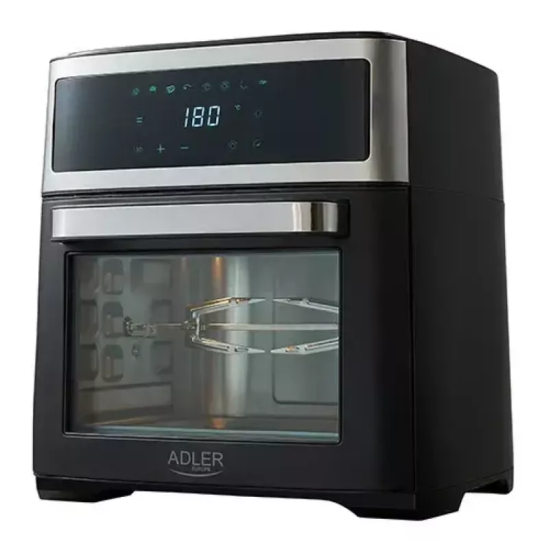 Piekarnik frytkownicy gorącym powietrzem Adler AD 6309 13 l 2500 W Czarny/Srebrny, sterowanie dotykowe, rożen