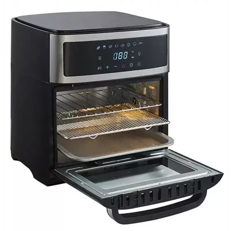 Piekarnik frytkownicy gorącym powietrzem Adler AD 6309 13 l 2500 W Czarny/Srebrny, sterowanie dotykowe, rożen