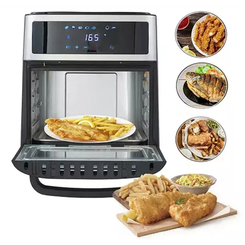 Piekarnik frytkownicy gorącym powietrzem Adler AD 6309 13 l 2500 W Czarny/Srebrny, sterowanie dotykowe, rożen