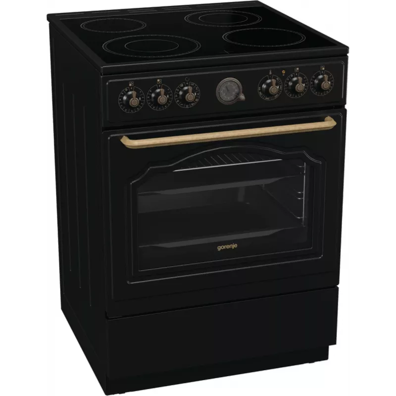 Gorenje GECS6B71CLB Wolnostojąca kuchenka Elektryczna płyta ceramiczna Czarny