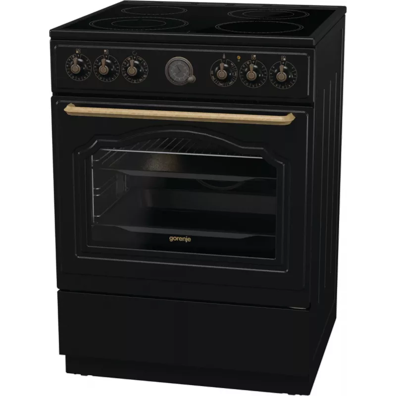Gorenje GECS6B71CLB Wolnostojąca kuchenka Elektryczna płyta ceramiczna Czarny