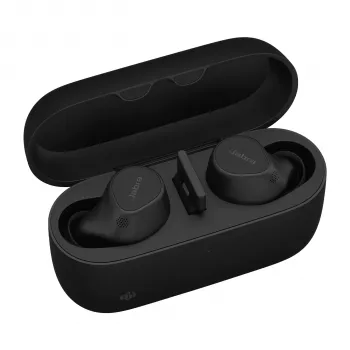 Jabra Evolve2 Buds - Podkładka do ładowania bezprzewodowego USB-A MS, True Wireless Stereo (TWS), rozmowy/muzyka, 5,4 g, słuchawki, czarny