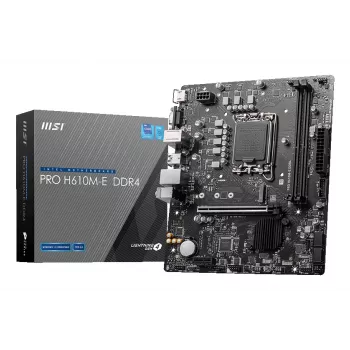 Płyta główna MSI PRO H610M-E DDR4 LGA 1700 micro ATX, Intel H610, 2x DDR4 DIMM, max 64GB, M.2, 4x SATA III, HDMI 2.1