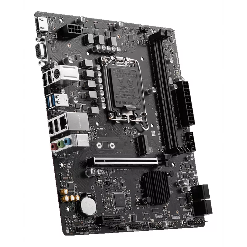 Płyta główna MSI PRO H610M-E DDR4 LGA 1700 micro ATX, Intel H610, 2x DDR4 DIMM, max 64GB, M.2, 4x SATA III, HDMI 2.1
