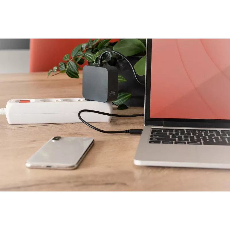 Ładowarka do notebooka USB-C Digitus DA-10071 65W, wewnętrzna, AC, czarna