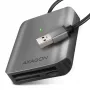 Czytnik kart Axagon CRE-S3 zewnętrzny USB-A 3.2 Gen 1 3 gniazda i LUN SD/microSD/CF USB 3.2 Gen 1 (3.1 Gen 1) Type-A Szary