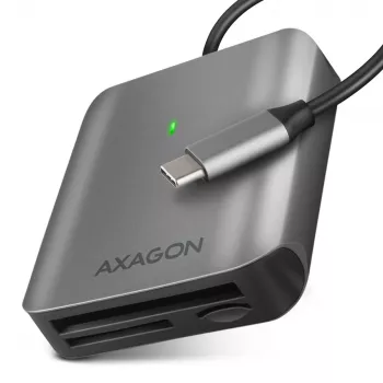Czytnik kart pamięci Axagon CRE-S3C, aluminiowy, szybki USB-C 3.2 Gen 1, 3 gniazda, UHS-II