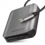 Czytnik kart pamięci Axagon CRE-S3C, aluminiowy, szybki USB-C 3.2 Gen 1, 3 gniazda, UHS-II